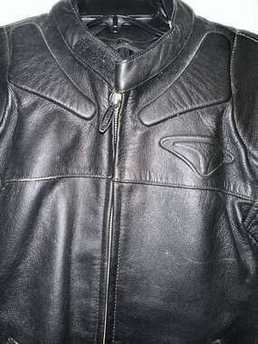 Teknic Leather Armored Motorcycle Jacket Removable Liner Size 40/50 Medium